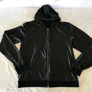 American Apparel Black Nylon Hoodie Size L